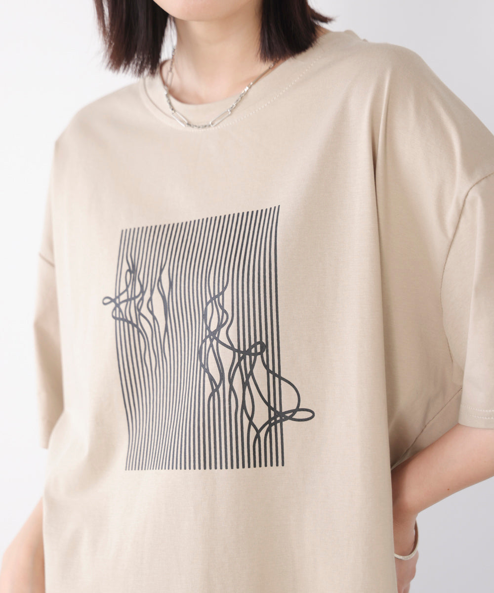 モノラインアートシャツ