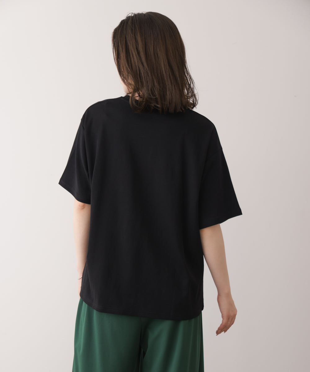 アートフラワーモチーフTシャツ