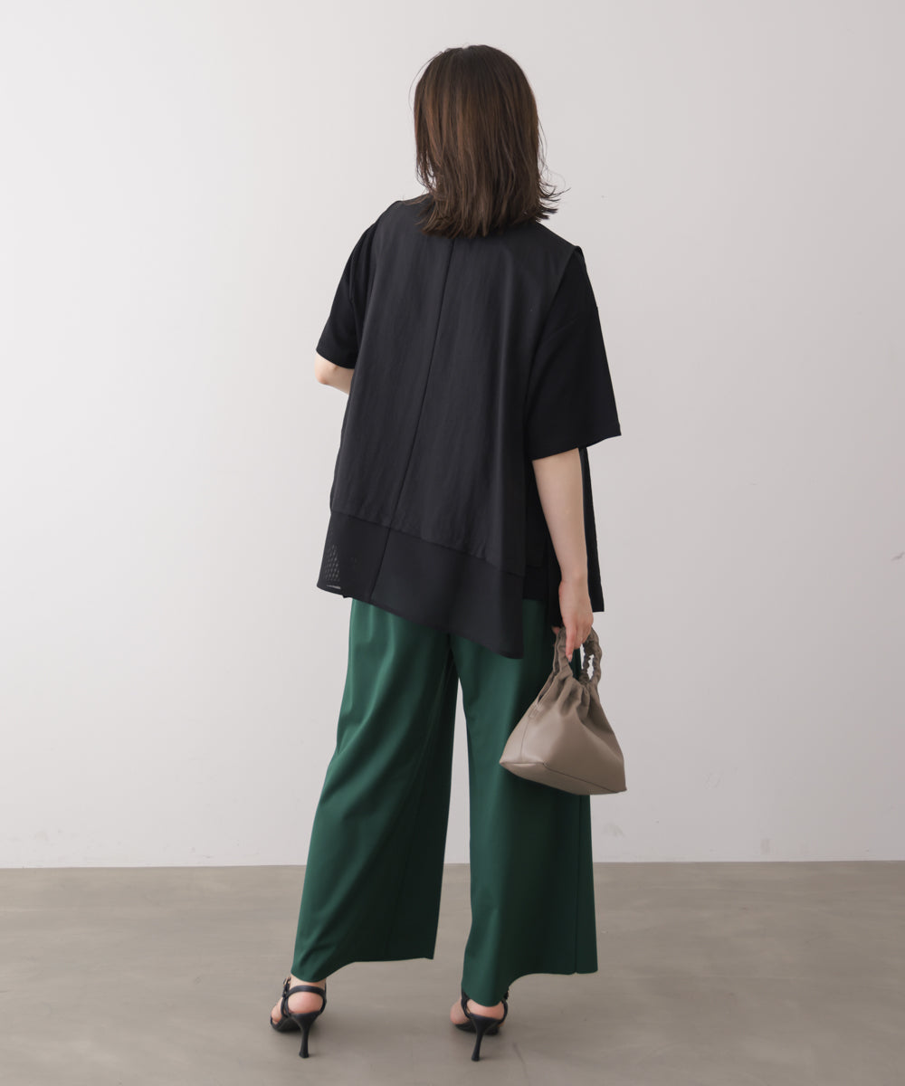 アートフラワーモチーフTシャツ