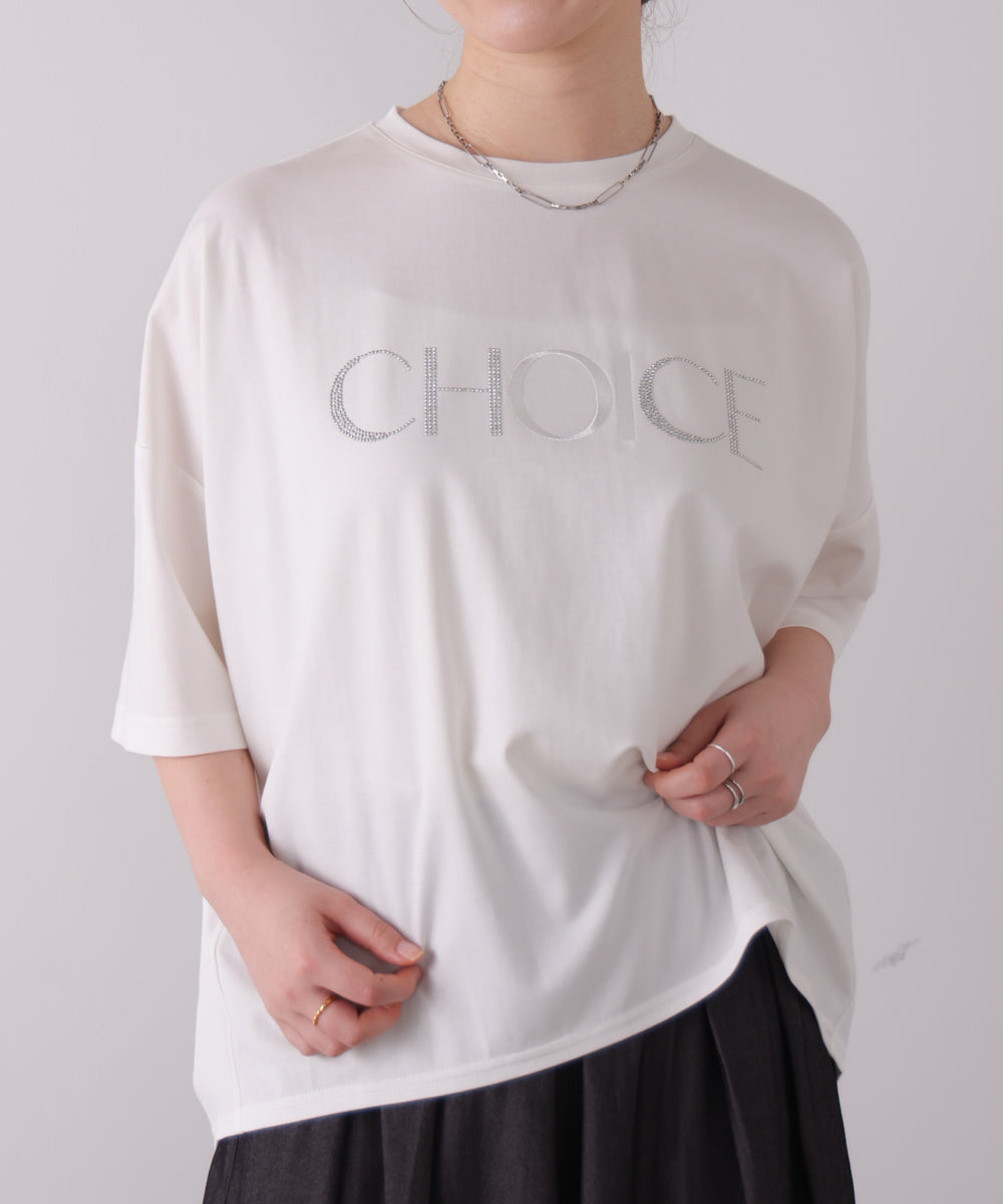 ビジューロゴTシャツ