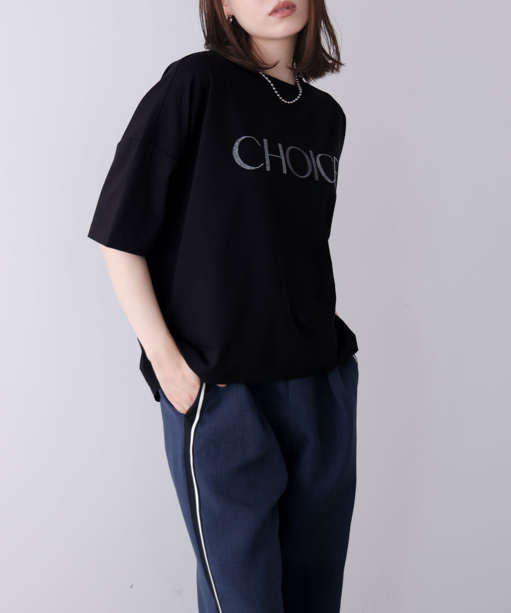 ビジューロゴTシャツ