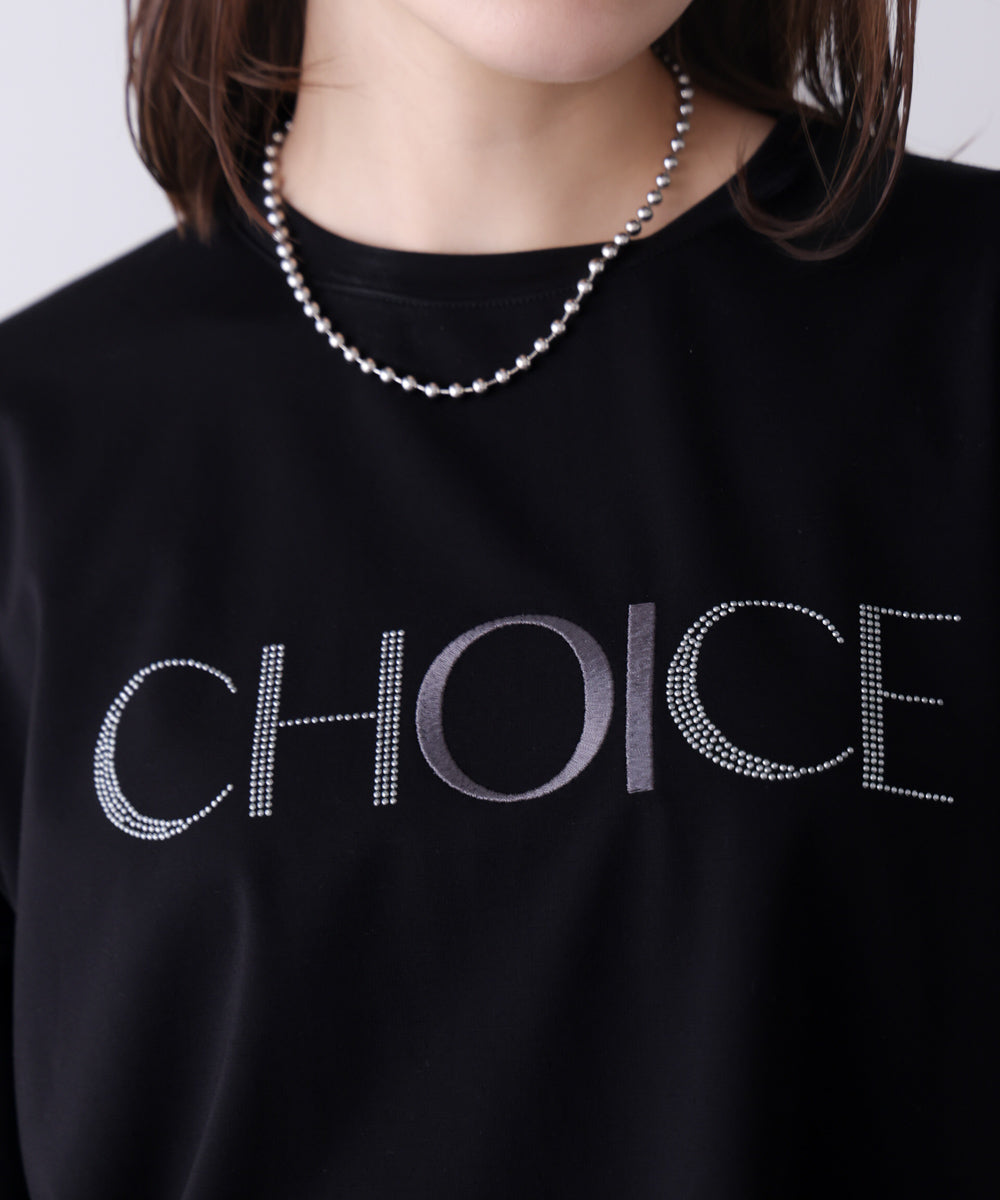ビジューロゴTシャツ