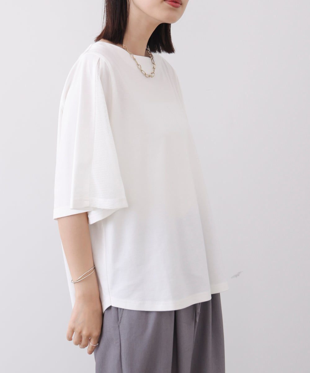 メッシュ切替カットソー