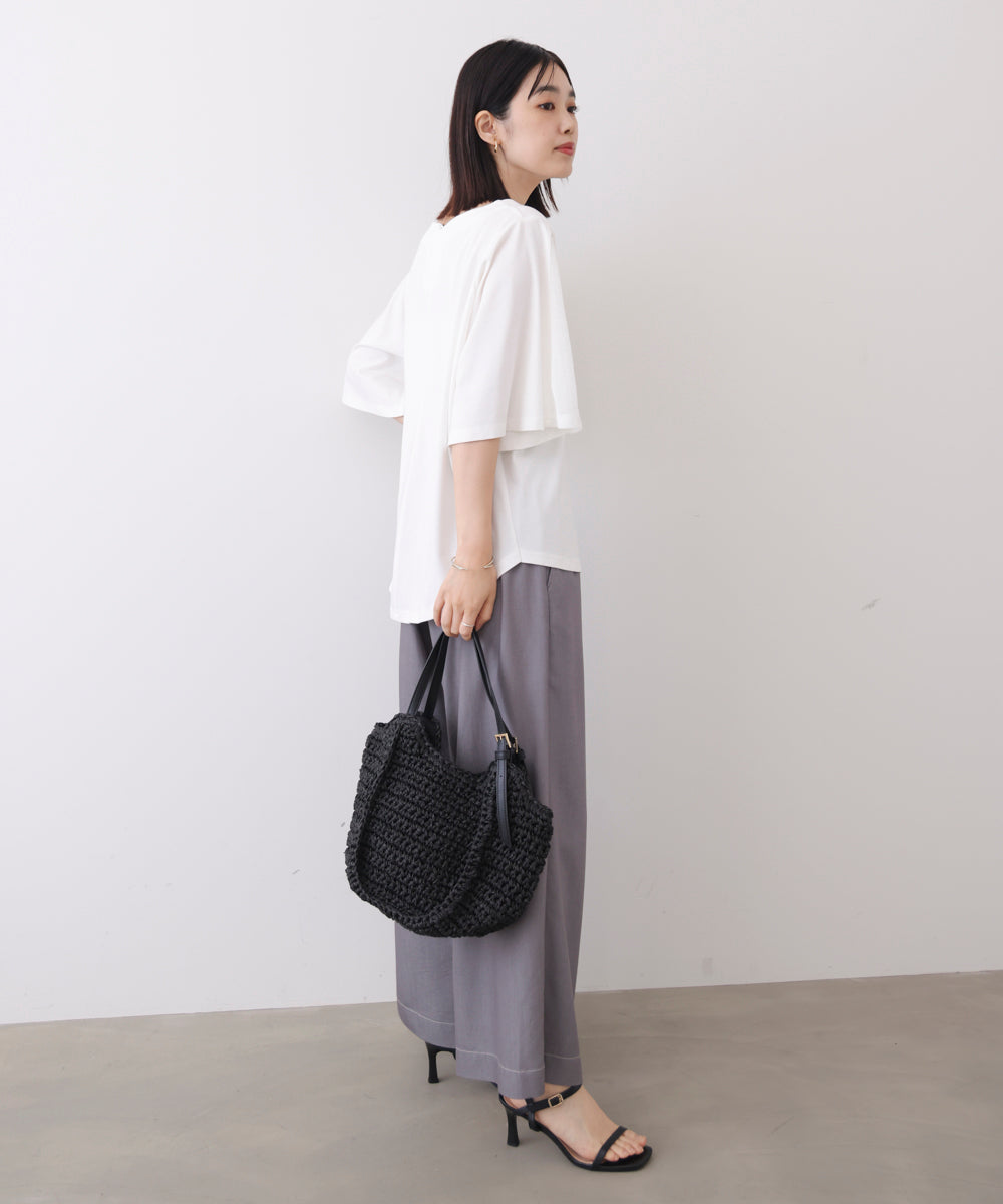 メッシュ切替カットソー