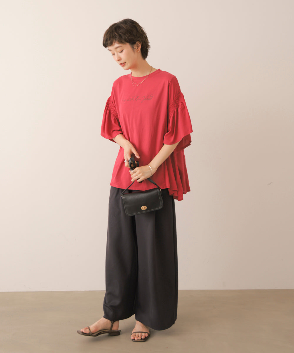 シンプルロゴフレアスリーブT