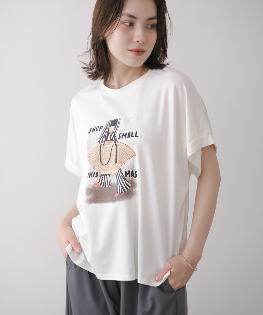 レディバッグモチーフTシャツ