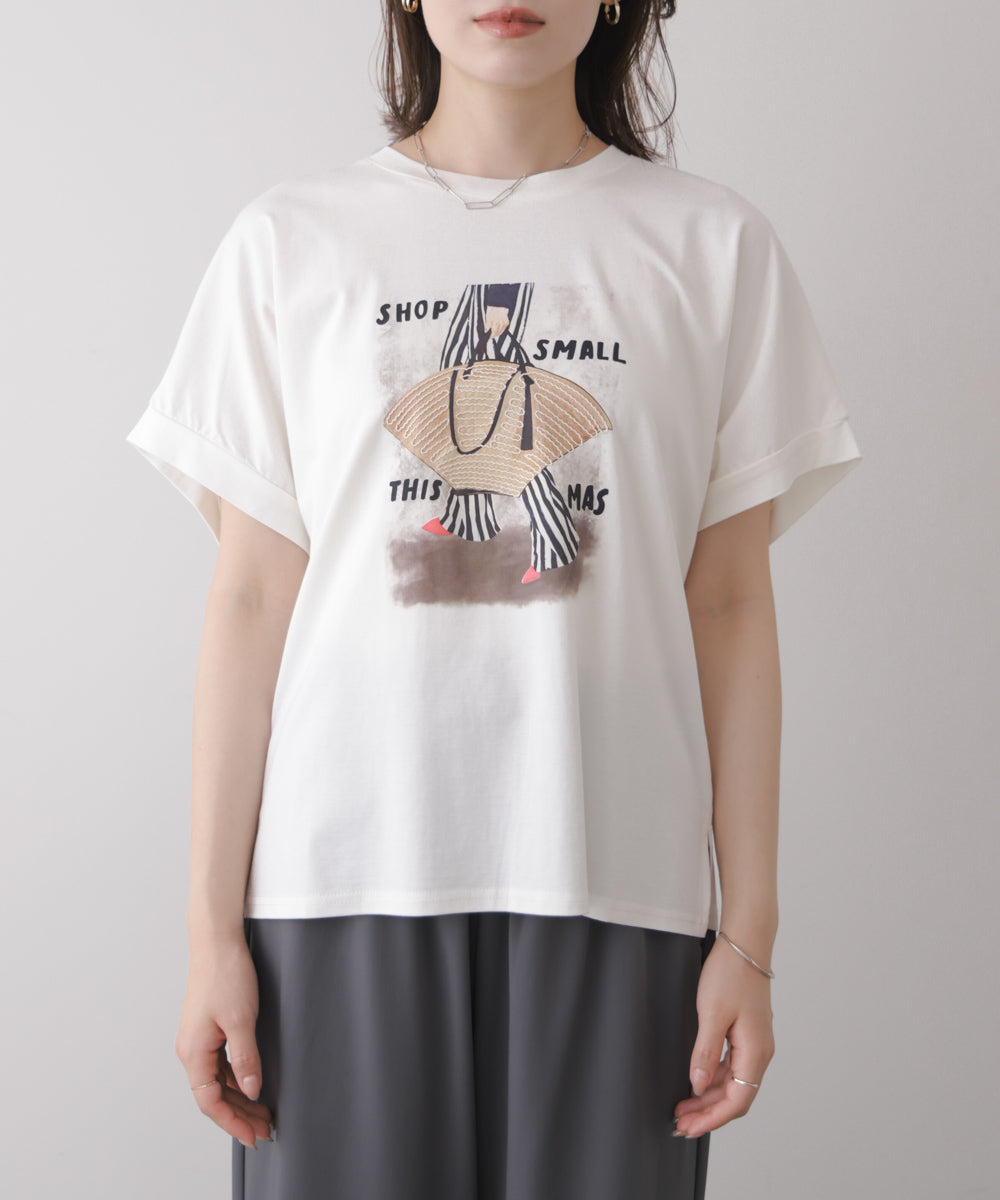 レディバッグモチーフTシャツ