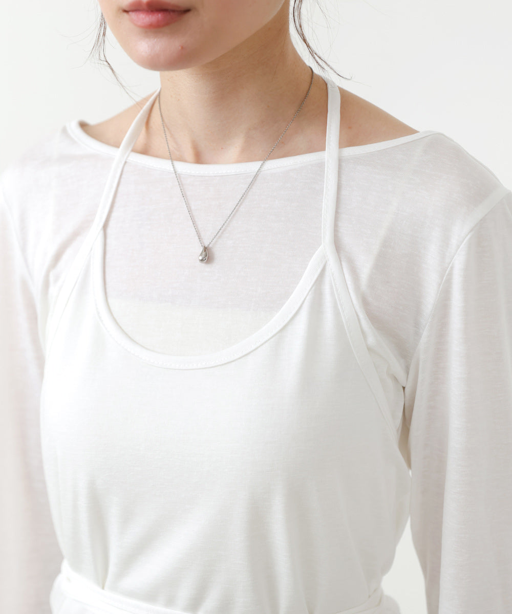 ホルターレイヤードカットソー