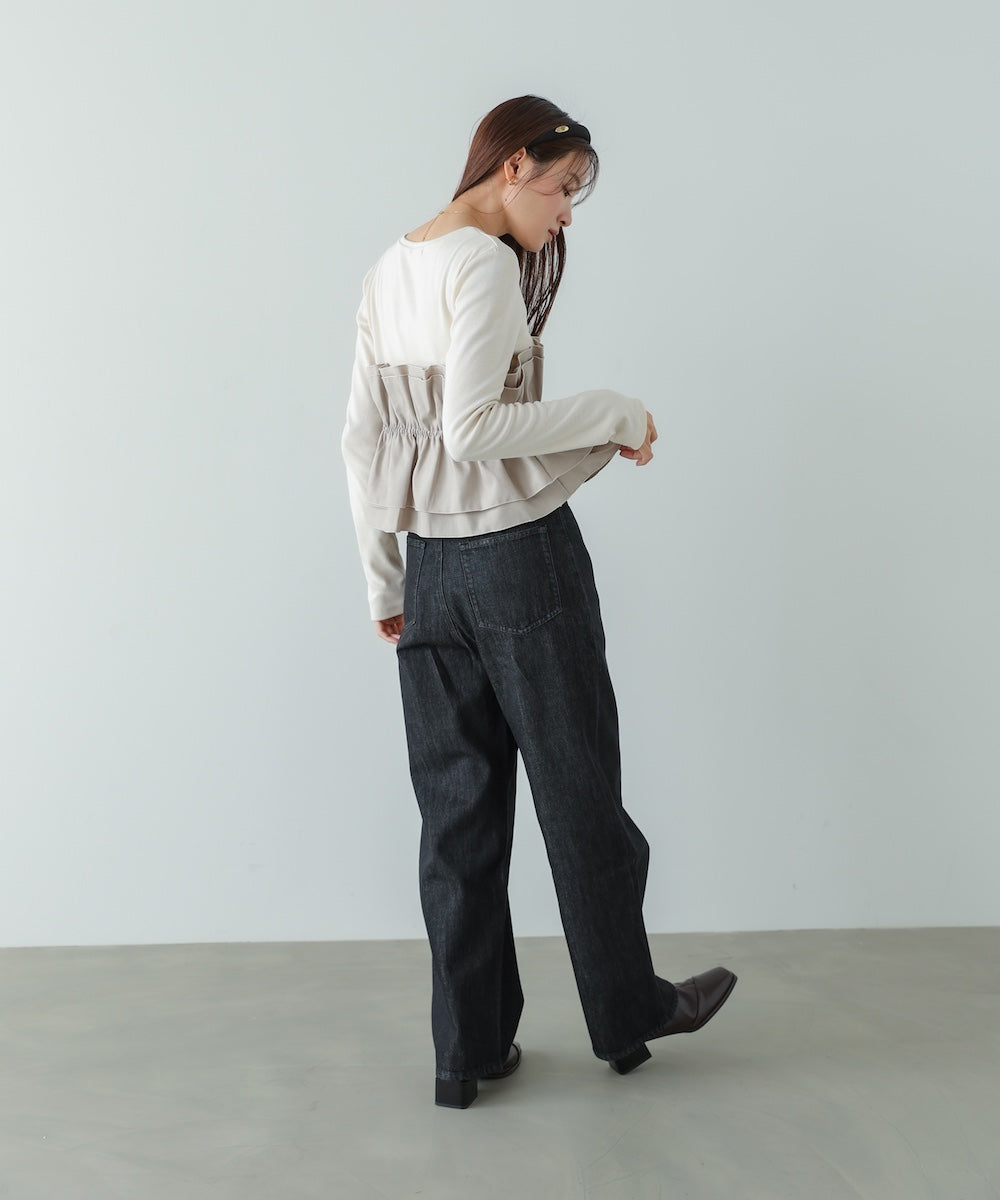 ビスチェ風レイヤードロンT