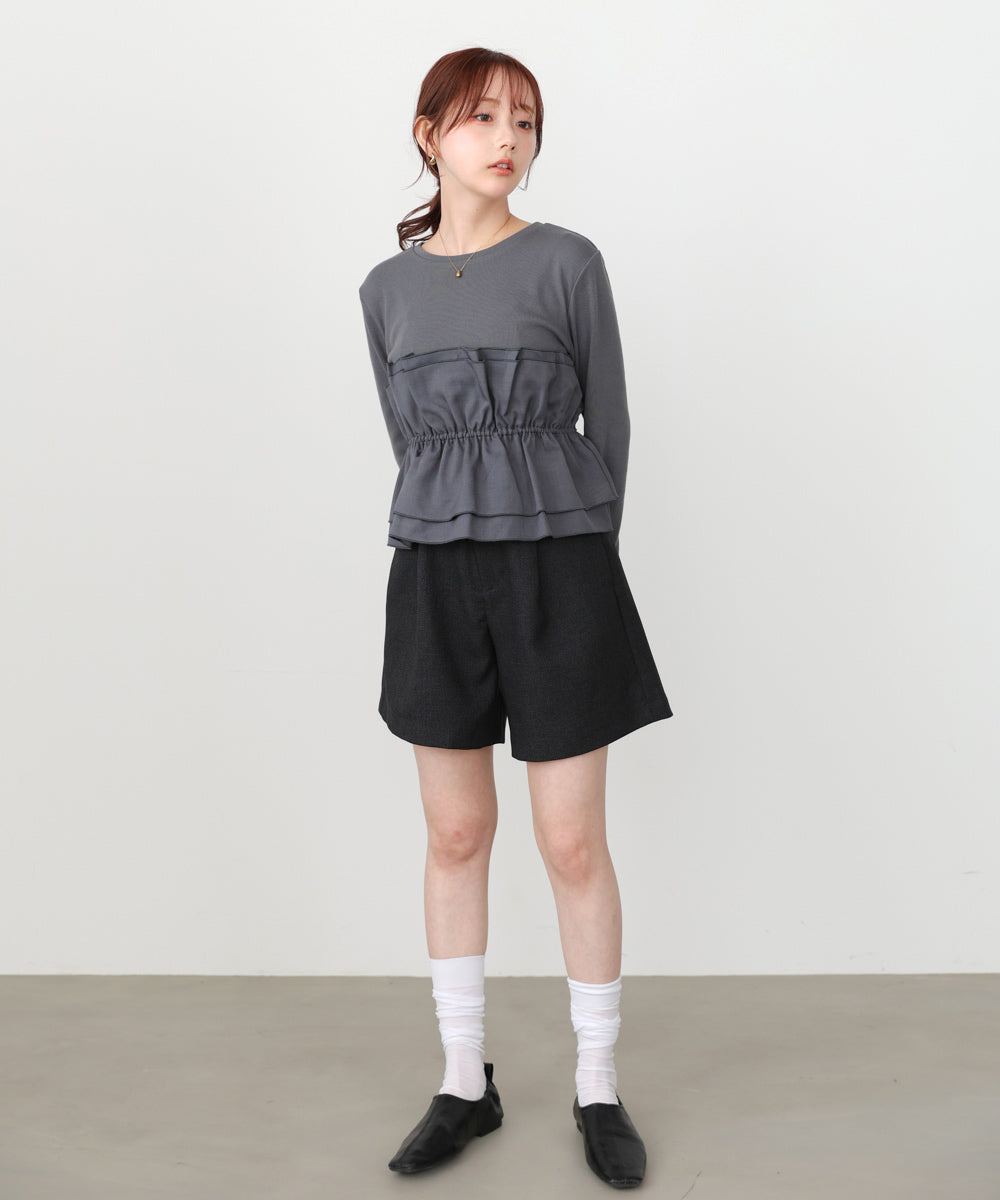 ビスチェ風レイヤードロンT