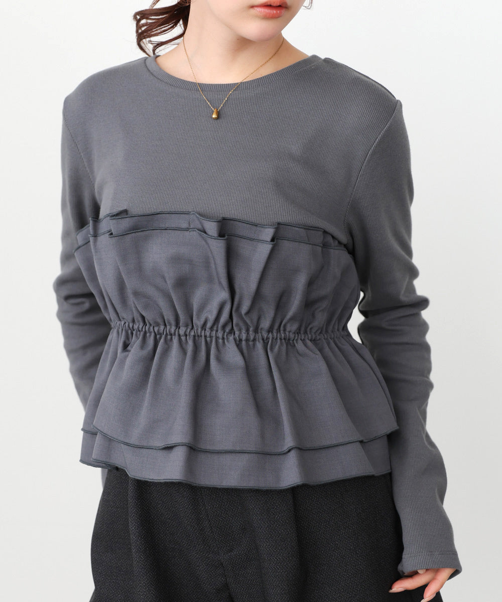 ビスチェ風レイヤードロンT