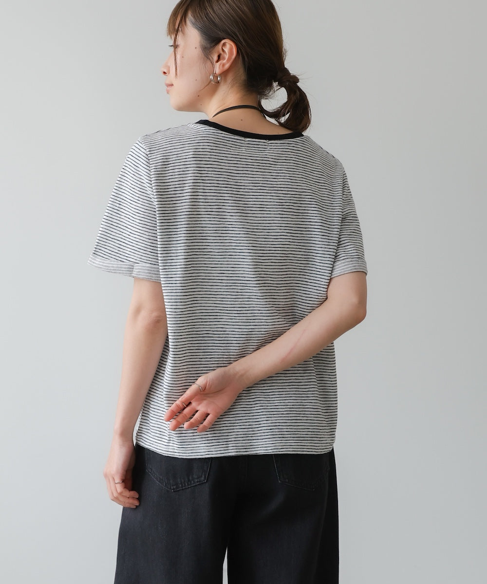 ピンボーダーTシャツ