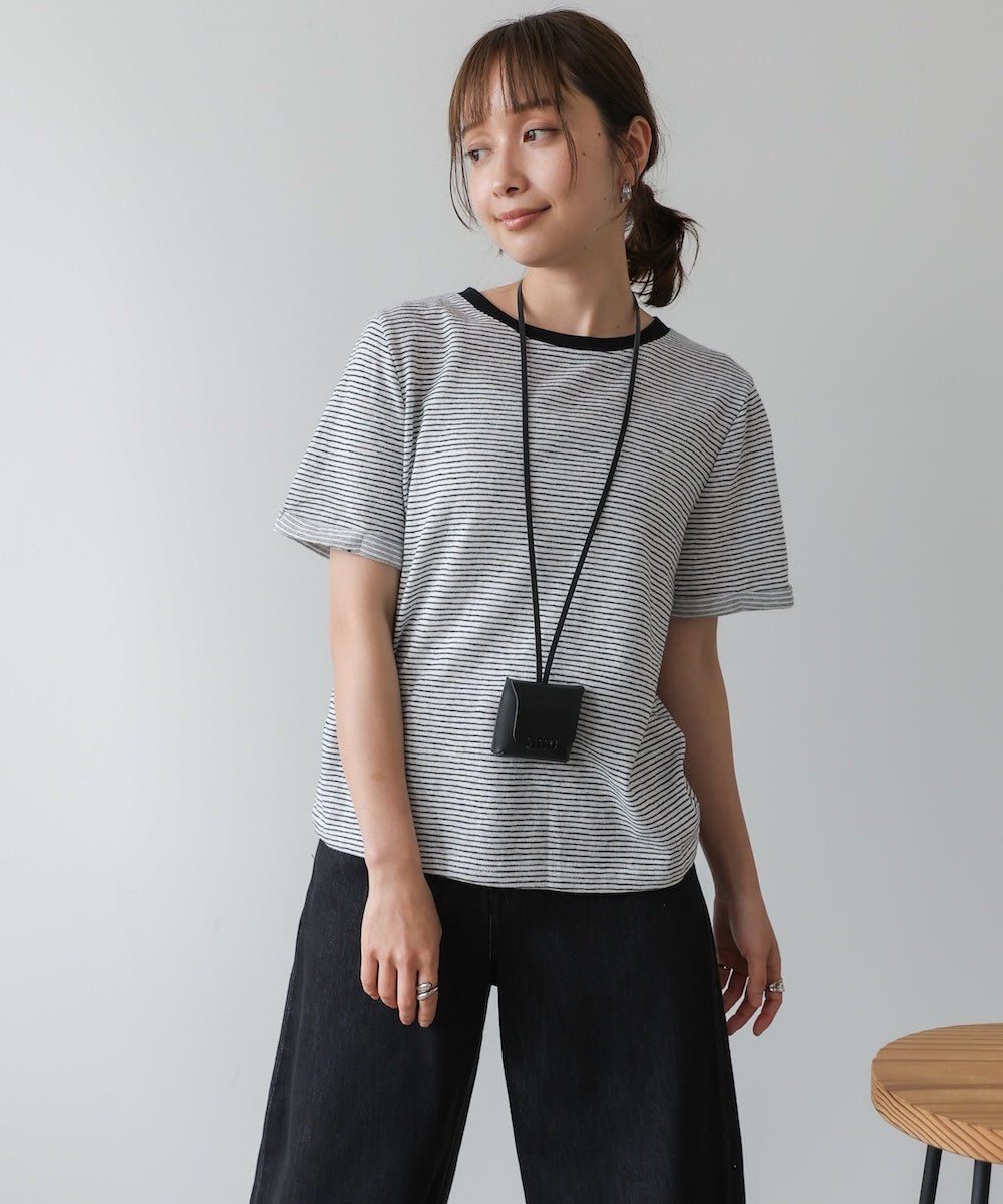 ピンボーダーTシャツ