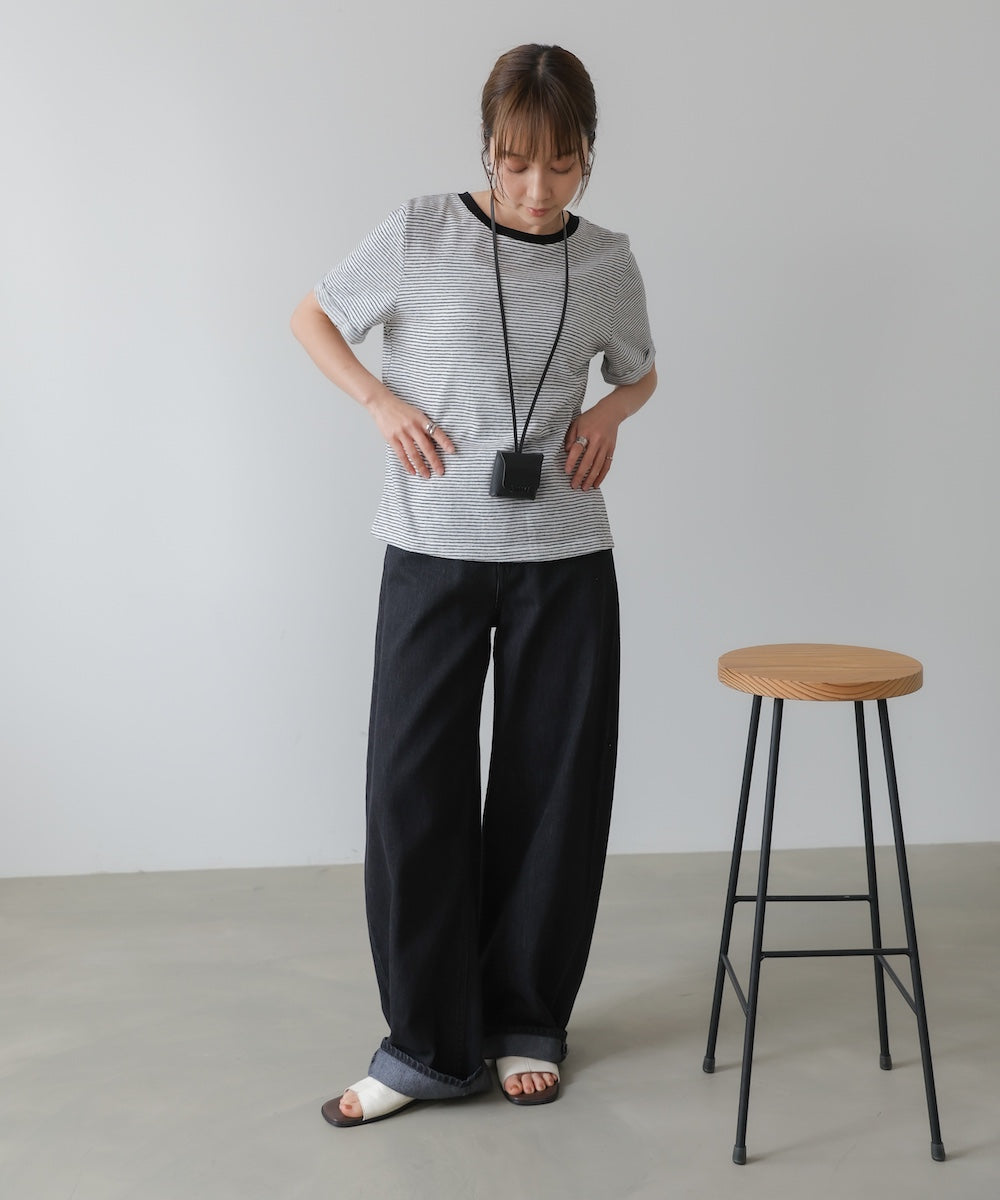 ピンボーダーTシャツ