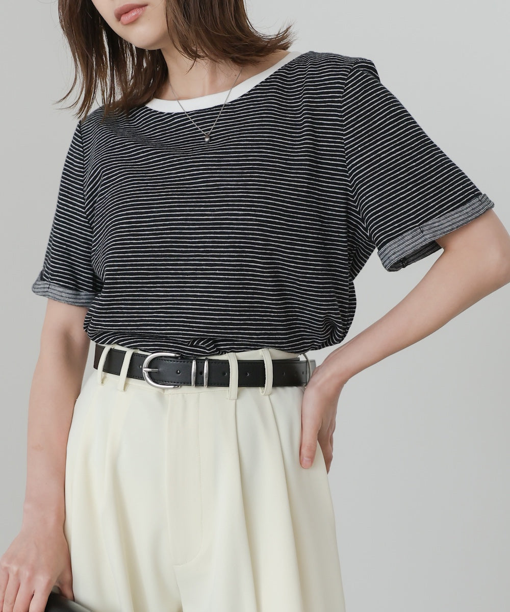 ピンボーダーTシャツ