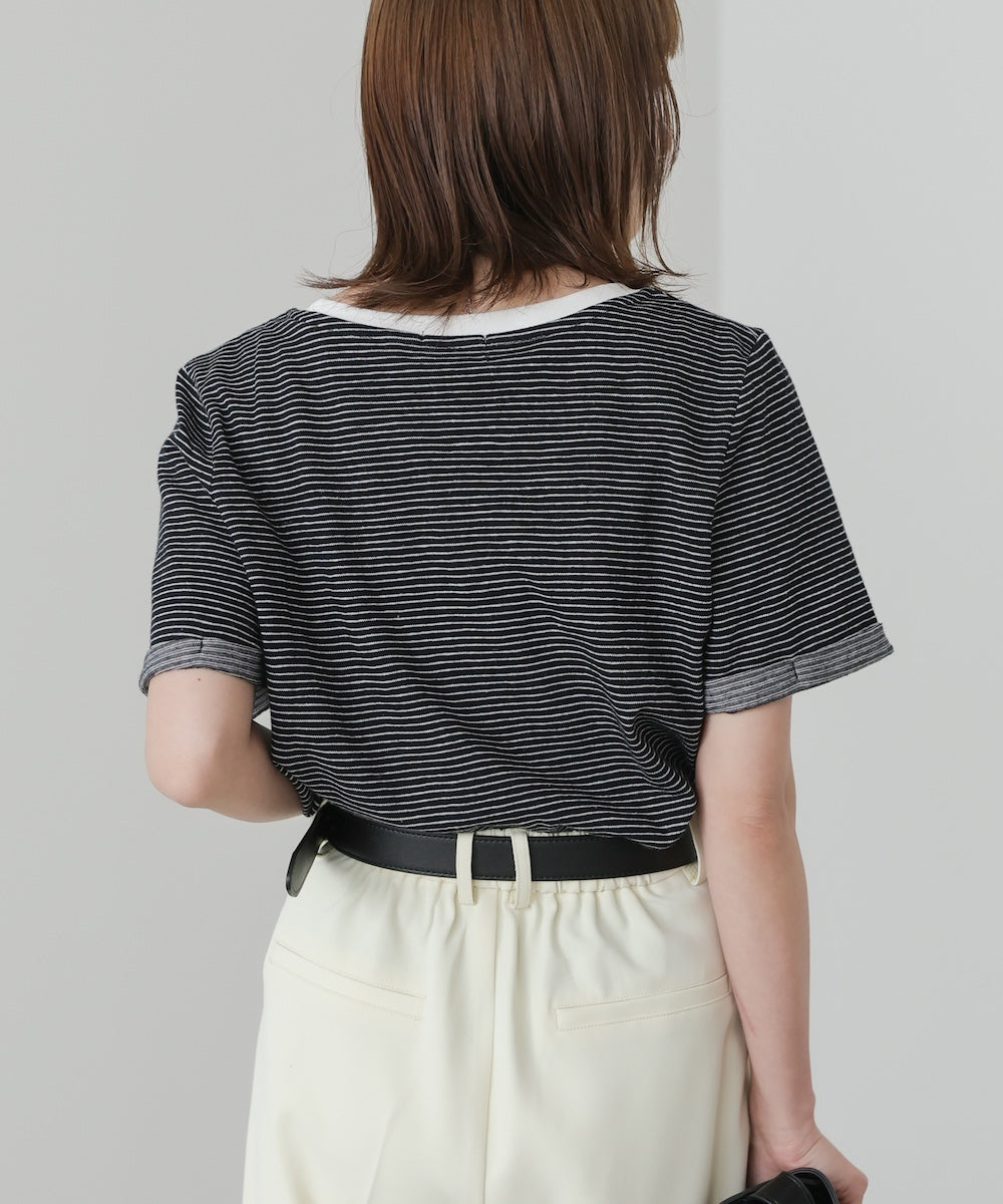 ピンボーダーTシャツ
