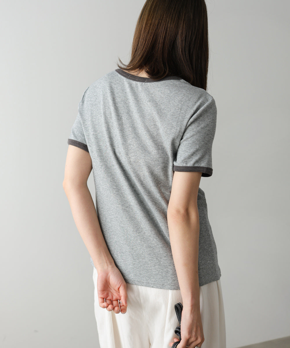 配色リンガーTシャツ