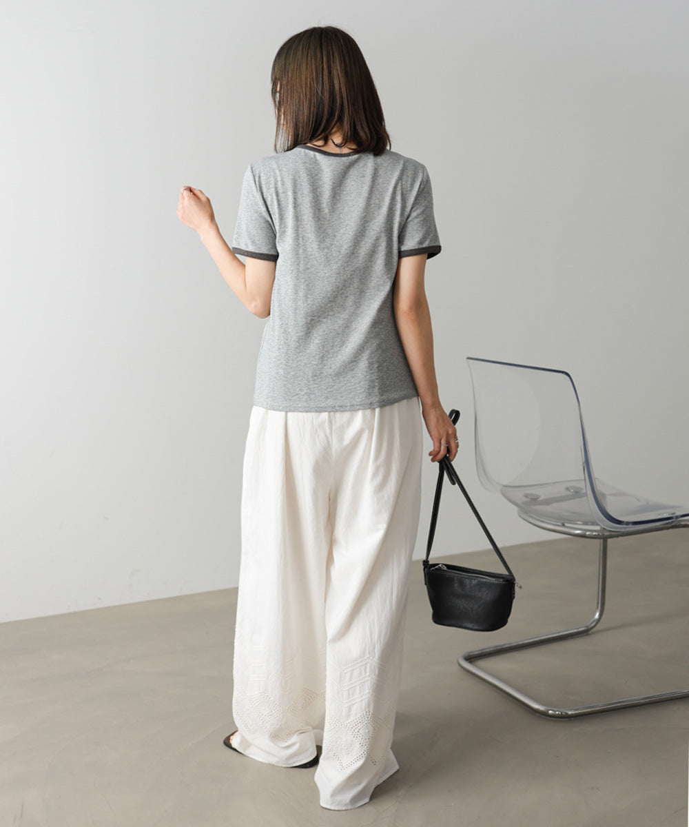 配色リンガーTシャツ