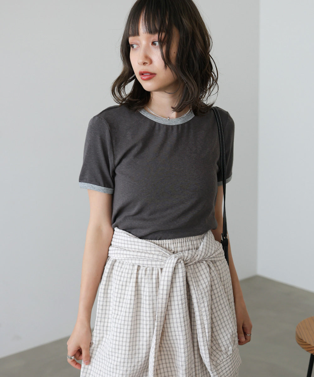 配色リンガーTシャツ