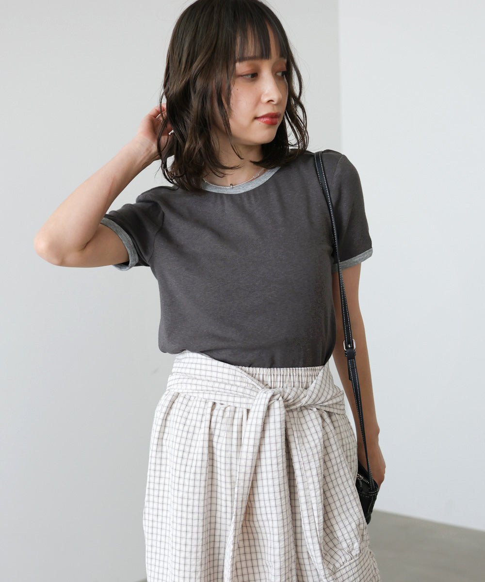 配色リンガーTシャツ
