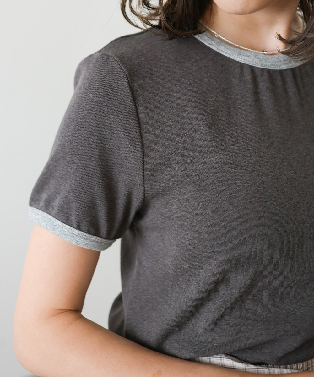 配色リンガーTシャツ