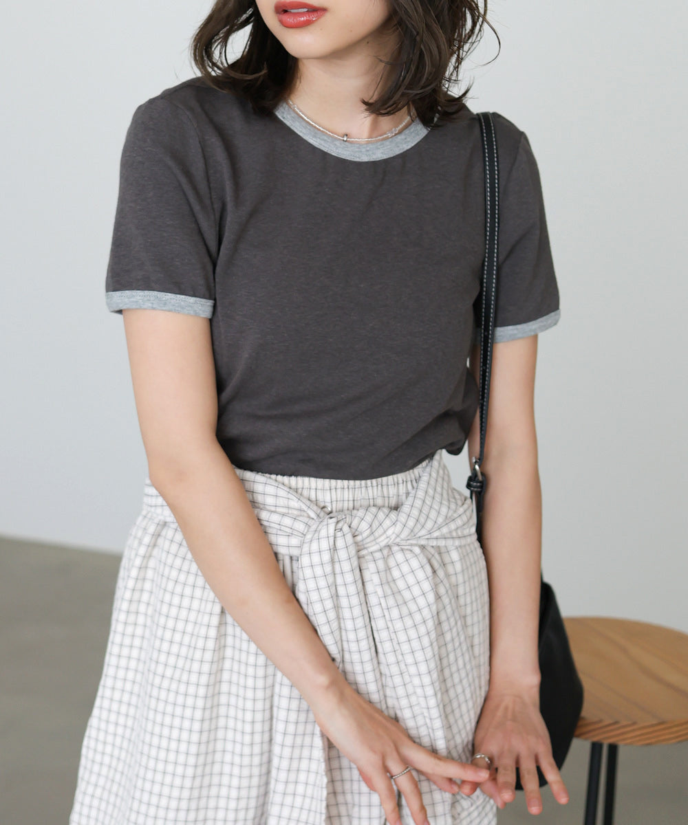 配色リンガーTシャツ