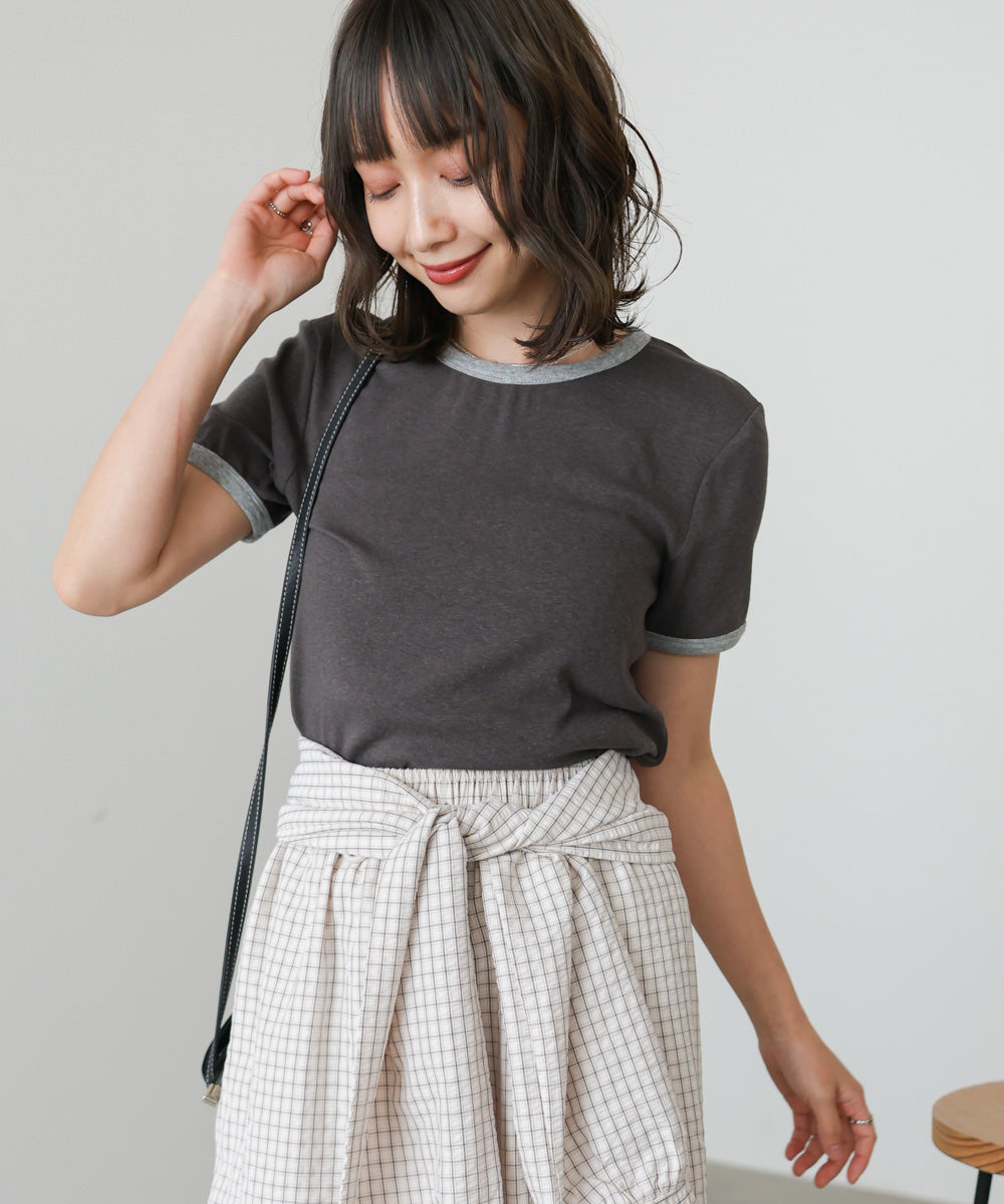配色リンガーTシャツ