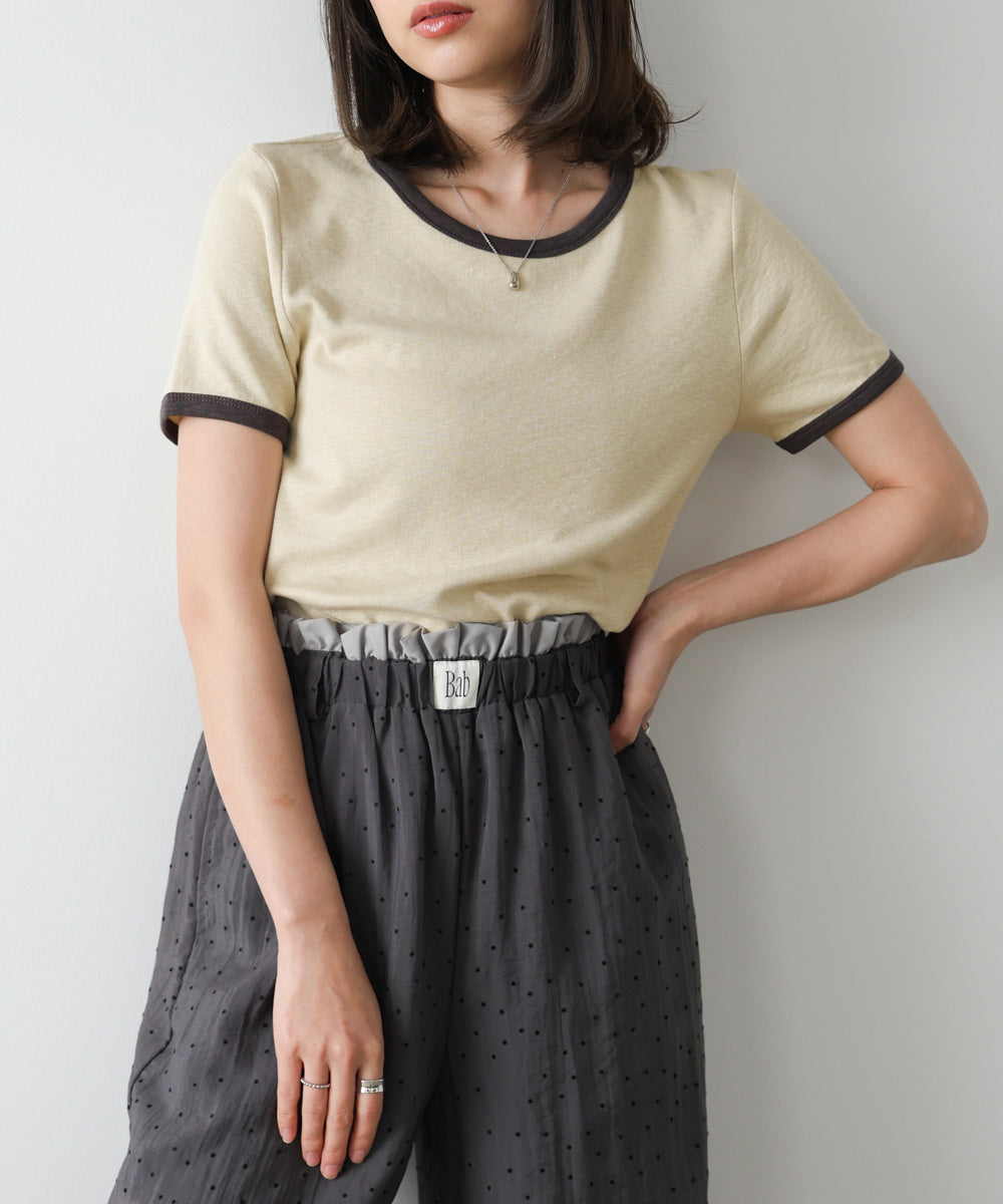 配色リンガーTシャツ