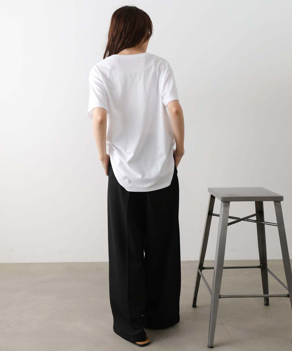 立体プリントオーバーサイズロゴTEE