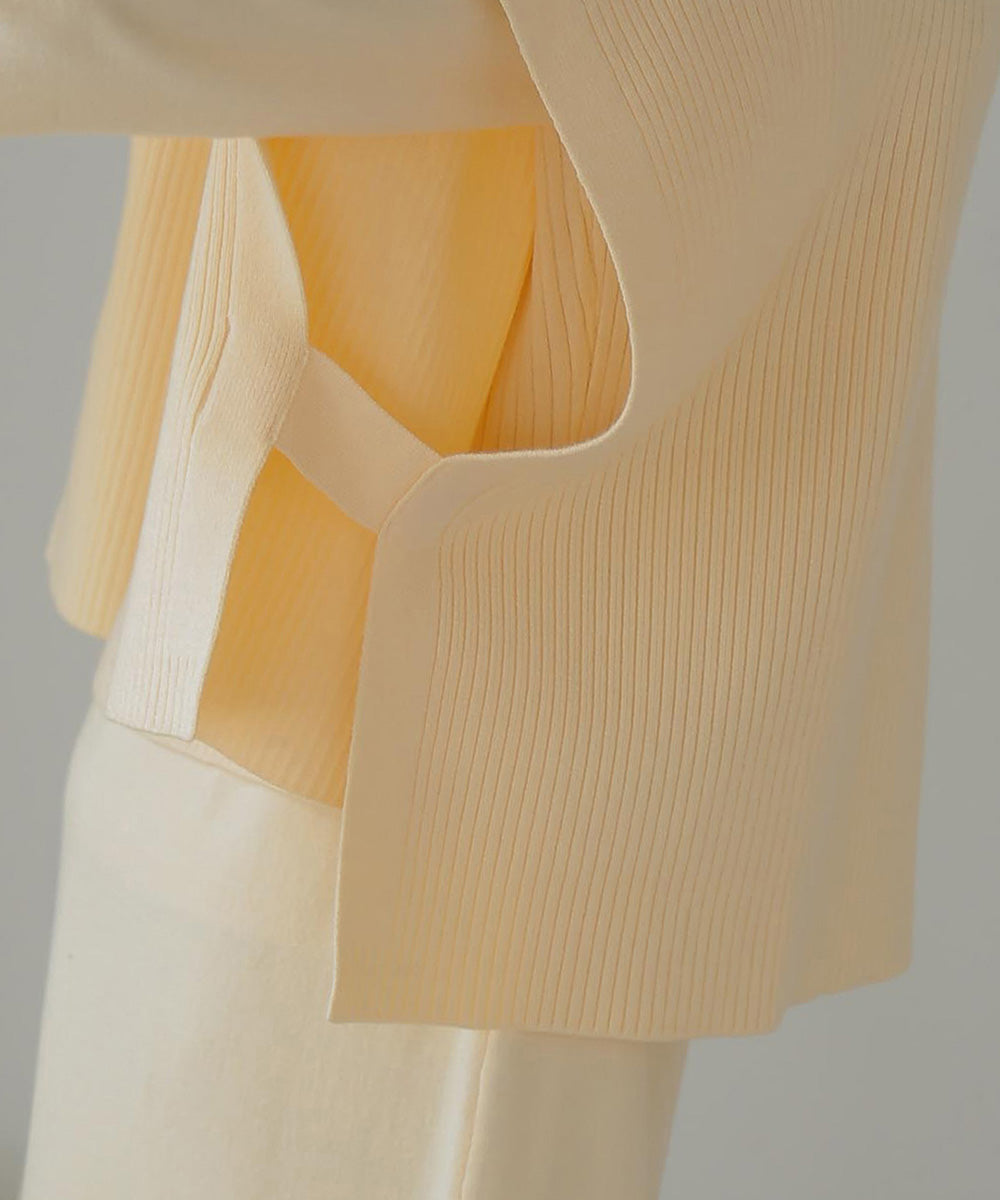 ハーフZIPトップ&ニットワンピースセット