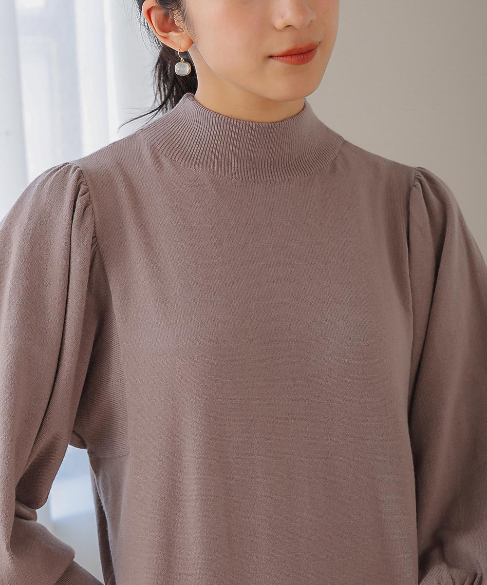 2wayパールボタンニットワンピース