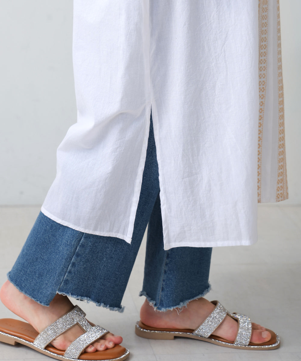 【WEB限定】インドレース柄刺繍ワンピース