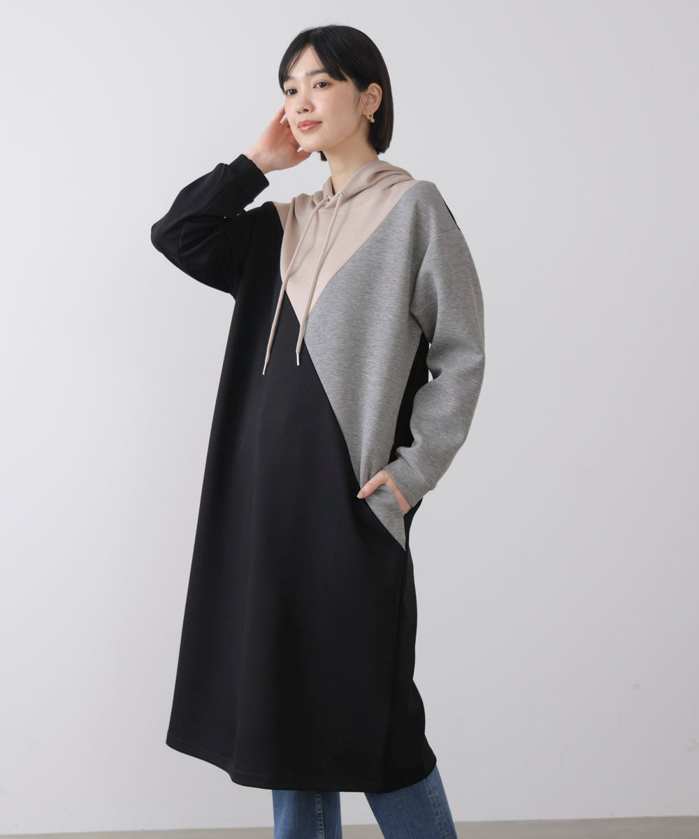 ブロッキングカットワンピース