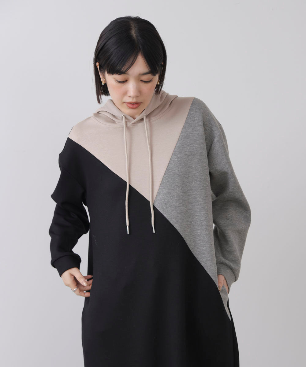 ブロッキングカットワンピース