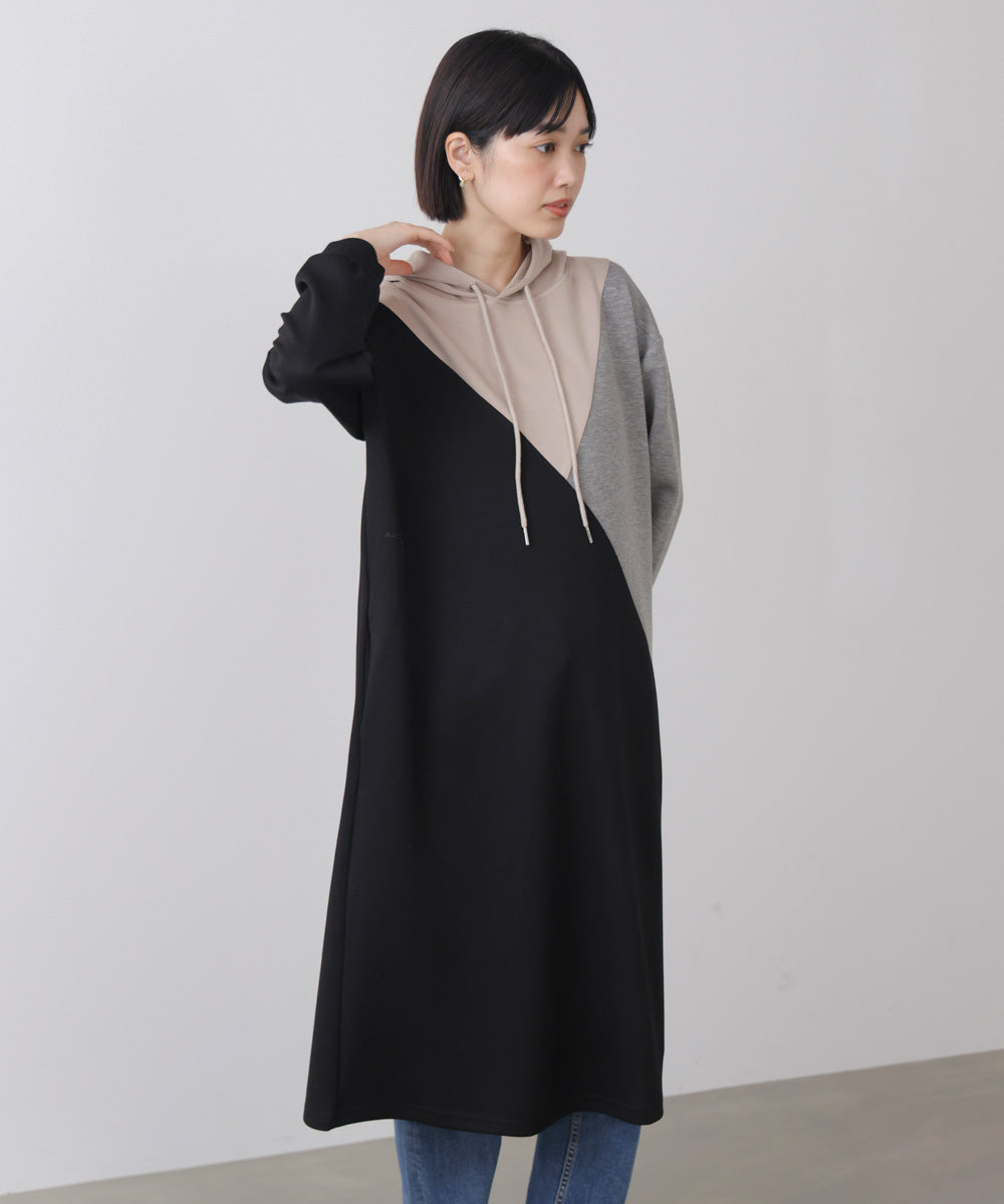 ブロッキングカットワンピース