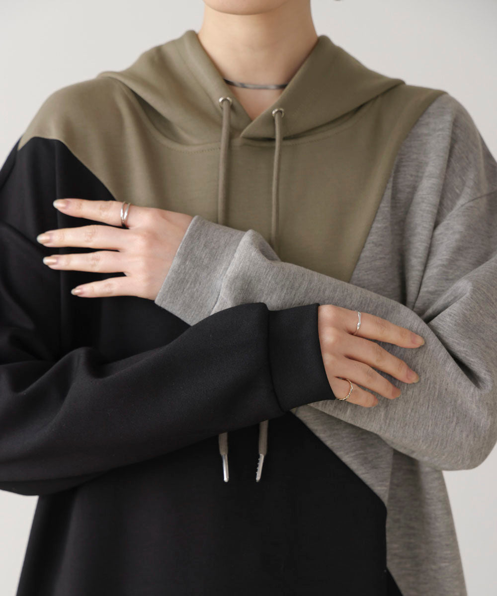 ブロッキングカットワンピース