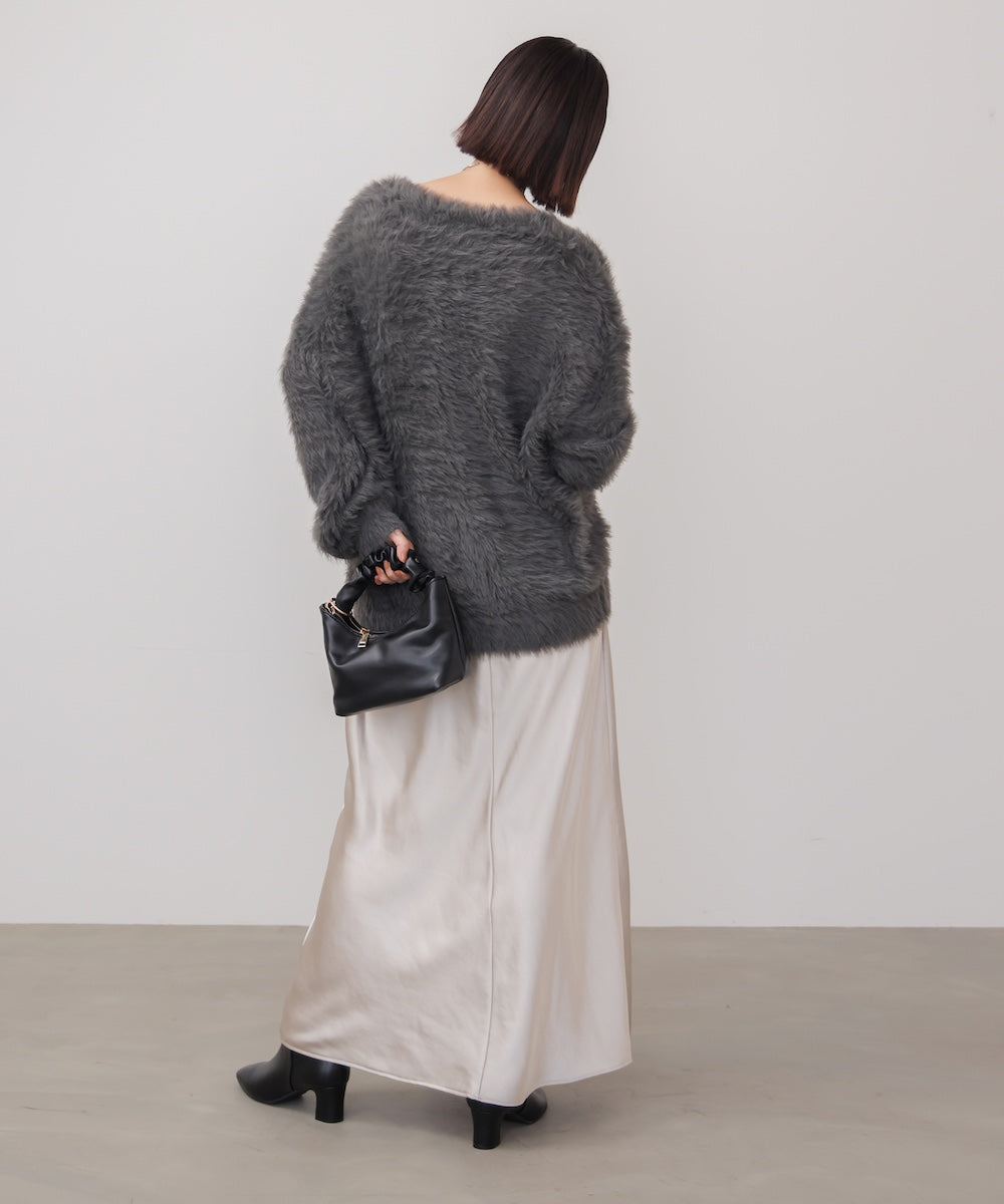 起毛加工シャギーカーディガン