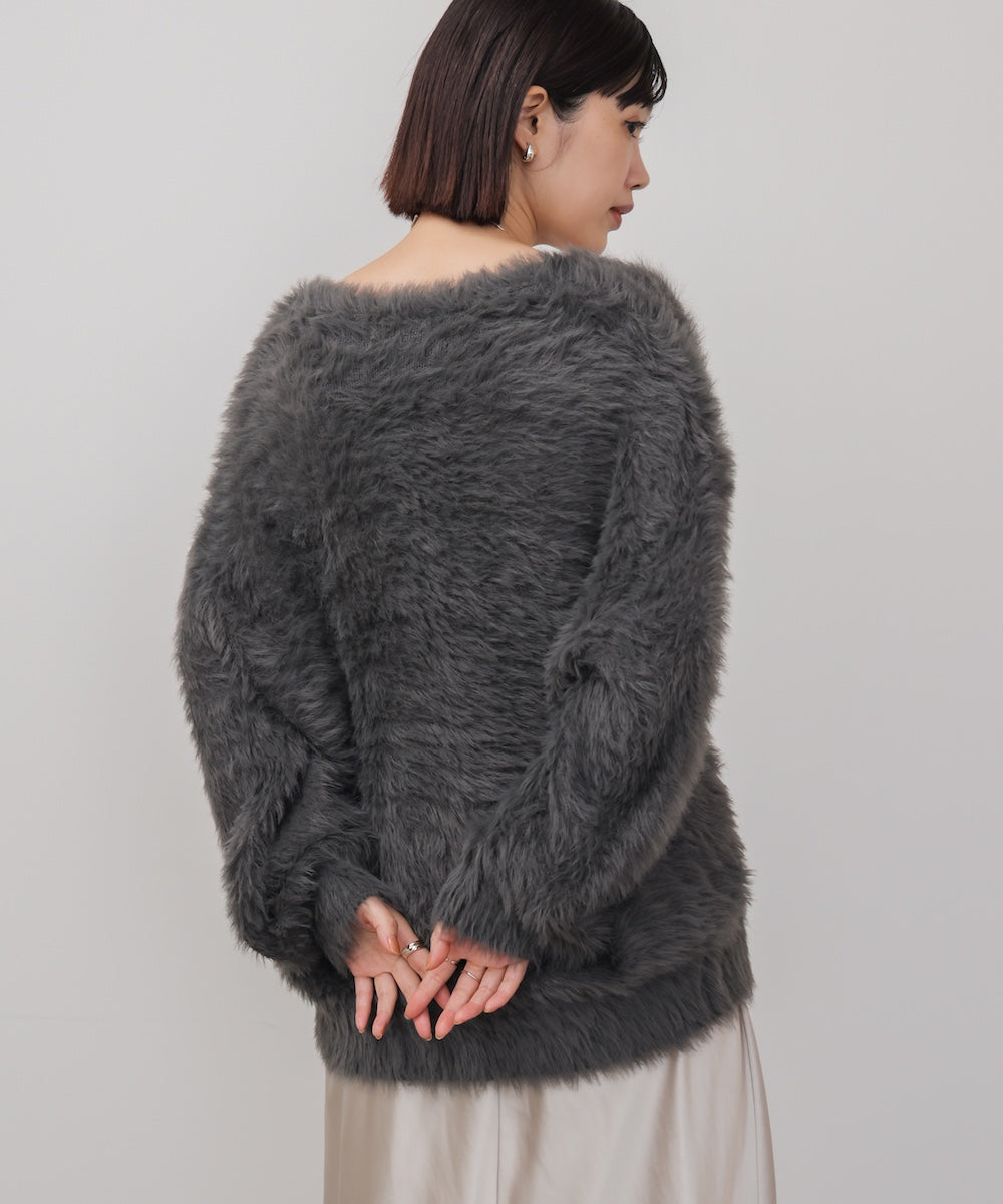 起毛加工シャギーカーディガン