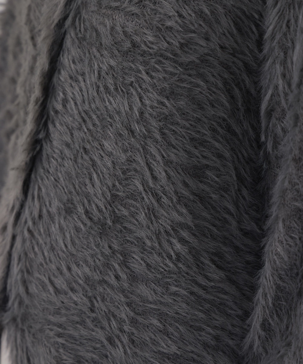 起毛加工シャギーカーディガン