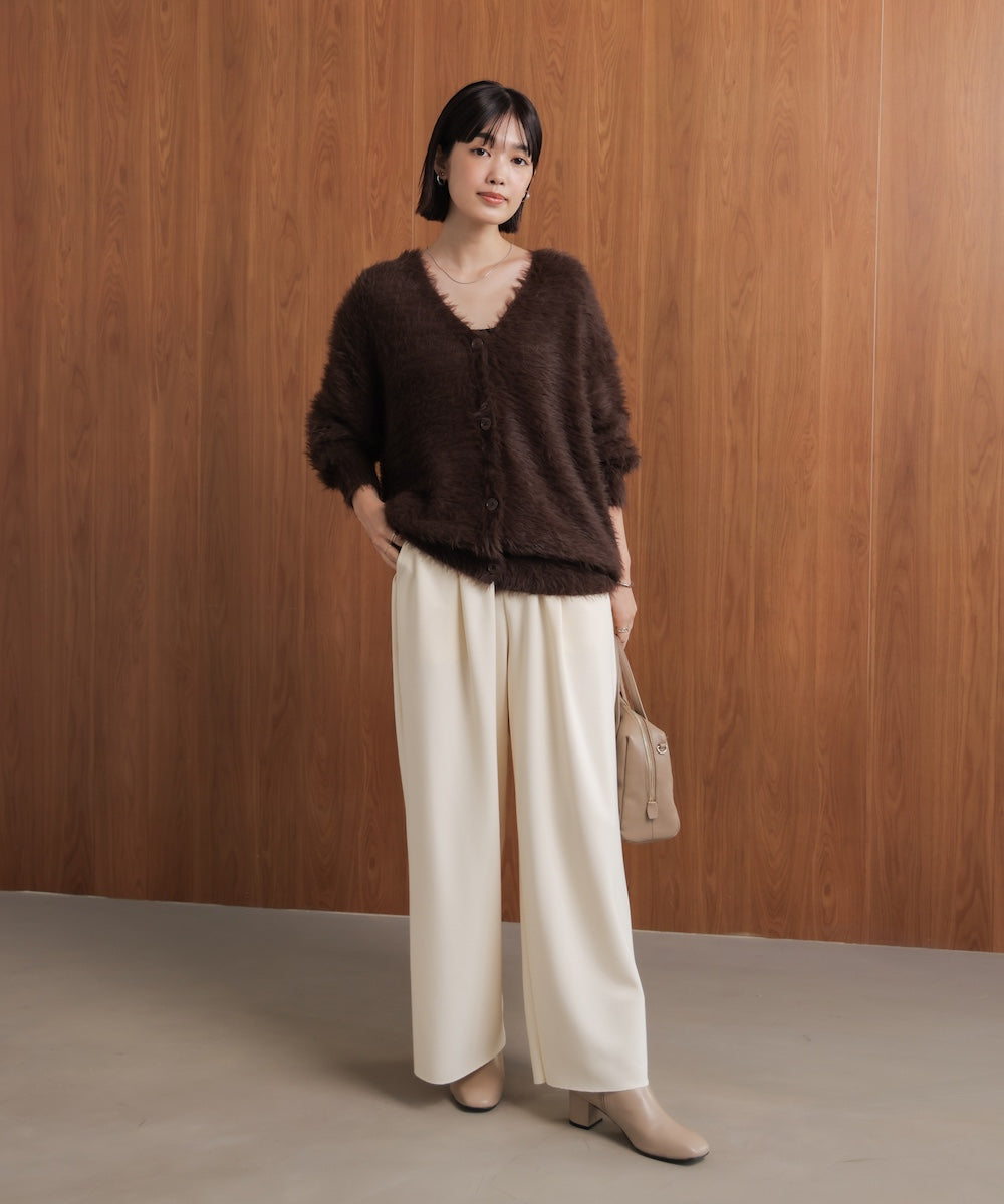 起毛加工シャギーカーディガン