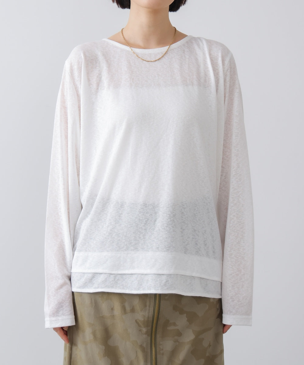 【WEB限定】オーバーサイズシアーウエストマークトップス