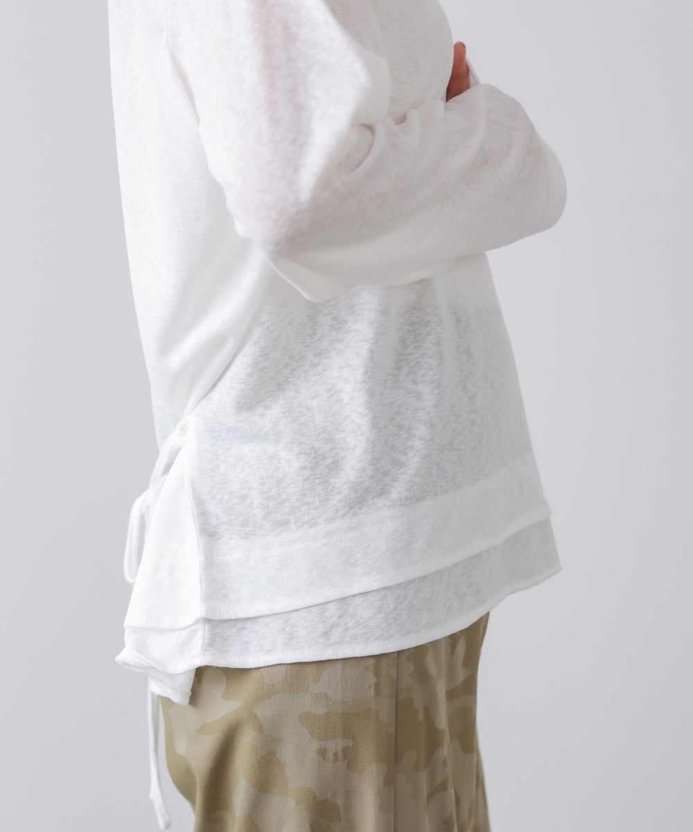 【WEB限定】オーバーサイズシアーウエストマークトップス