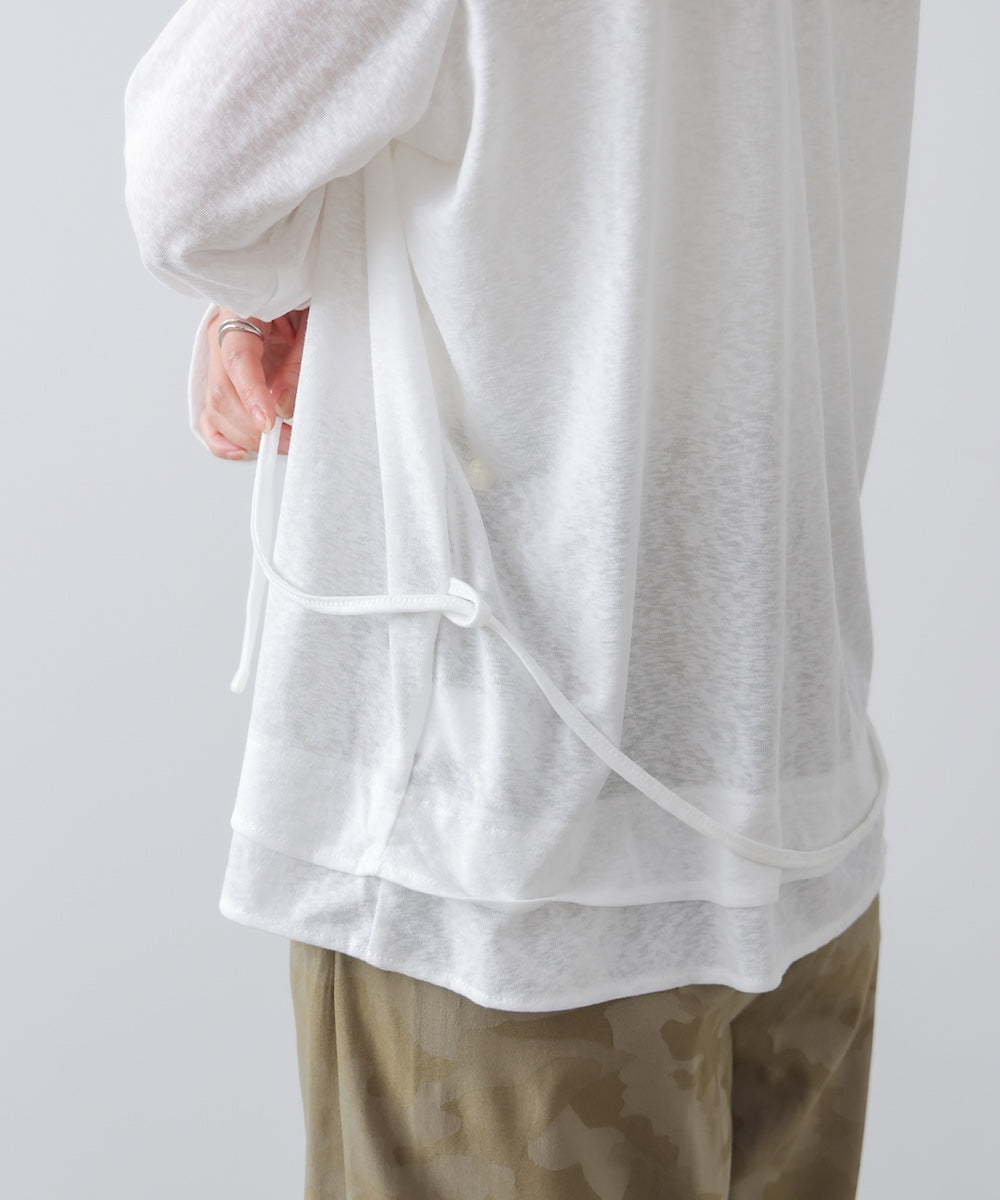 【WEB限定】オーバーサイズシアーウエストマークトップス