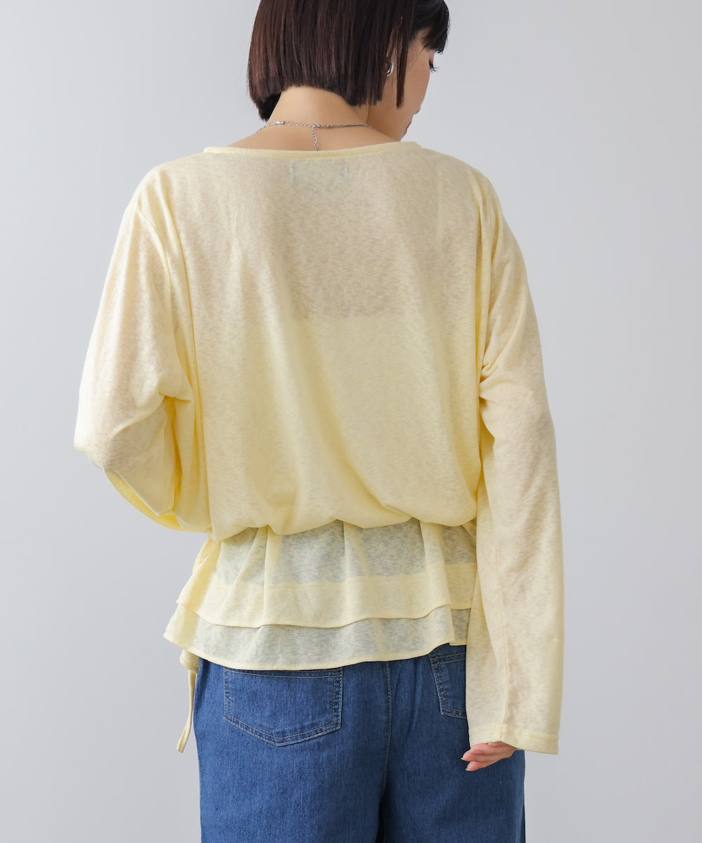 【WEB限定】オーバーサイズシアーウエストマークトップス