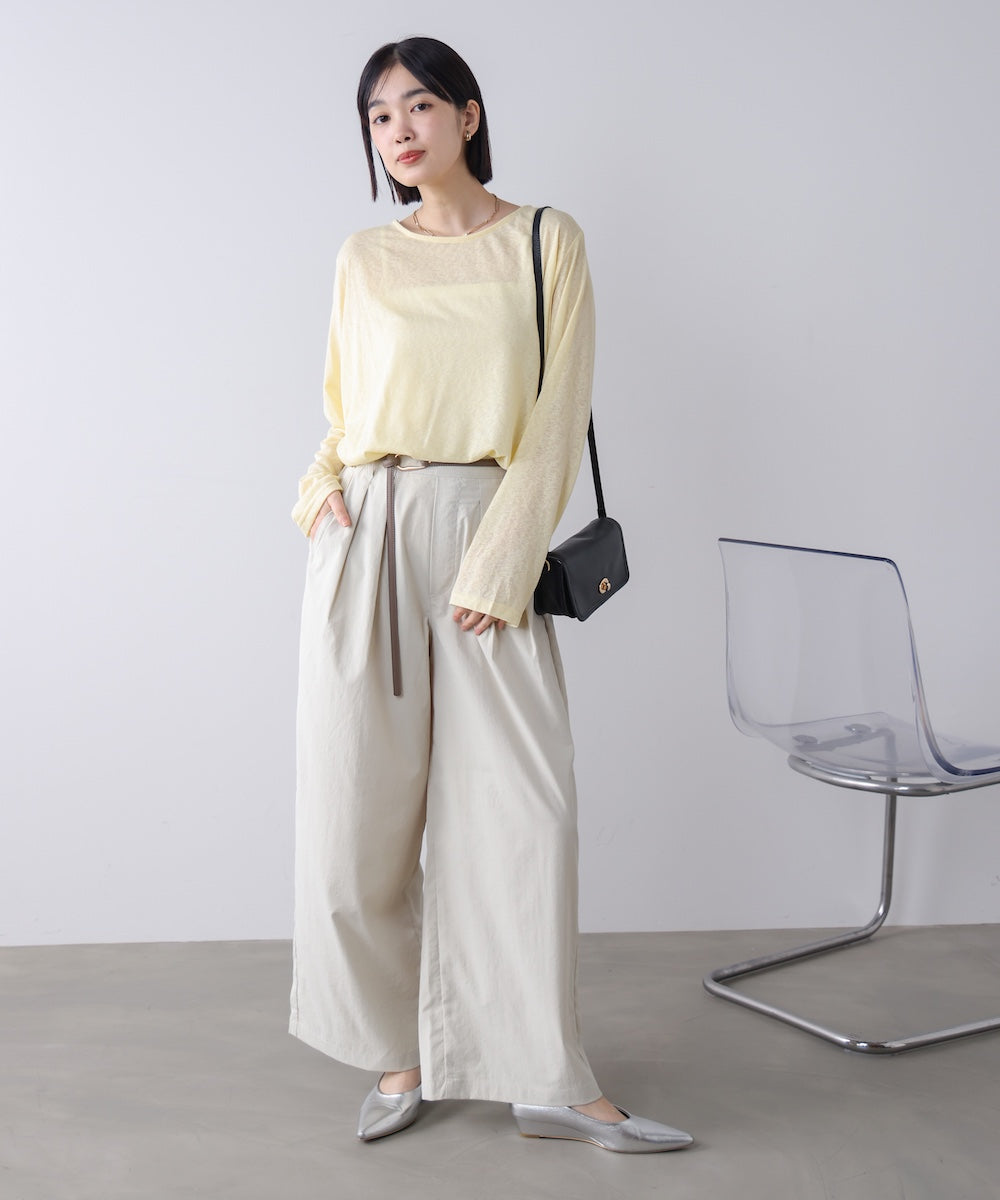 【WEB限定】オーバーサイズシアーウエストマークトップス