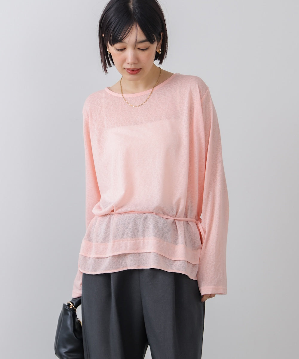 【WEB限定】オーバーサイズシアーウエストマークトップス