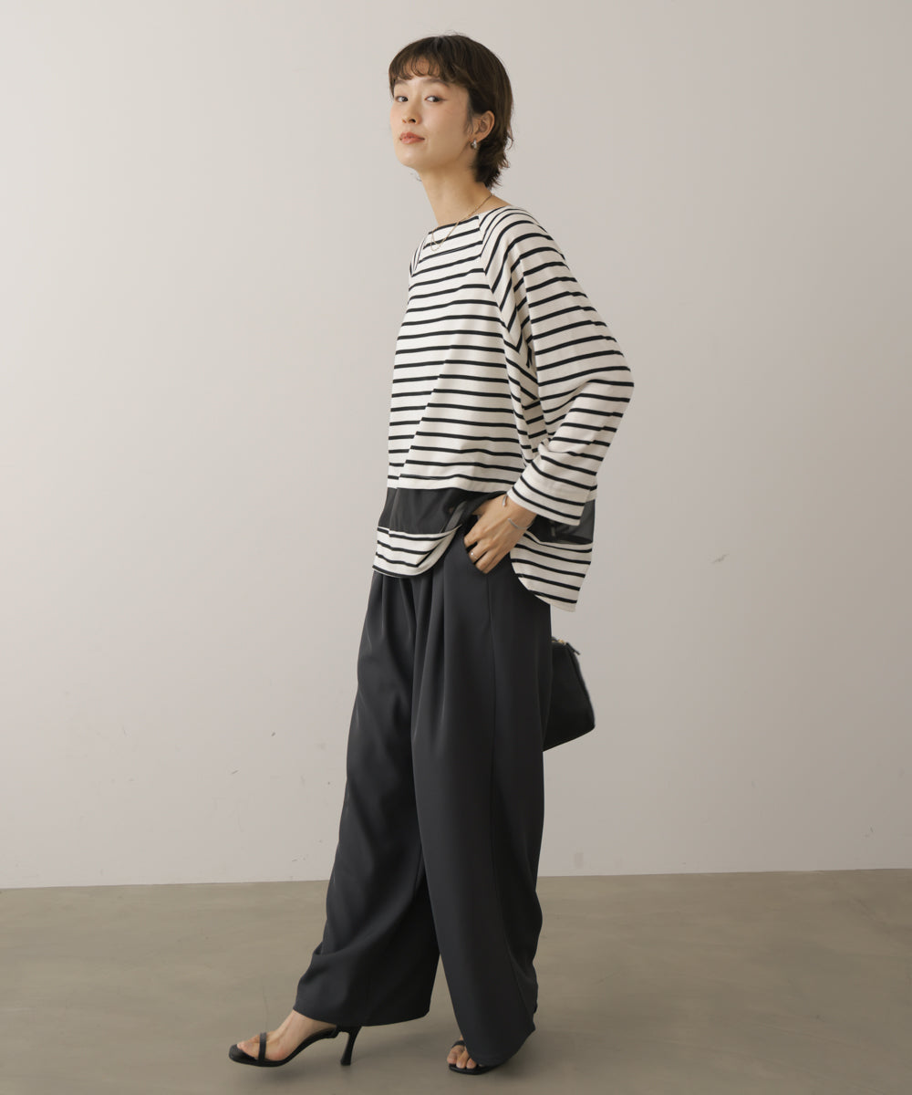 パウンドストレッチセミワイドパンツ