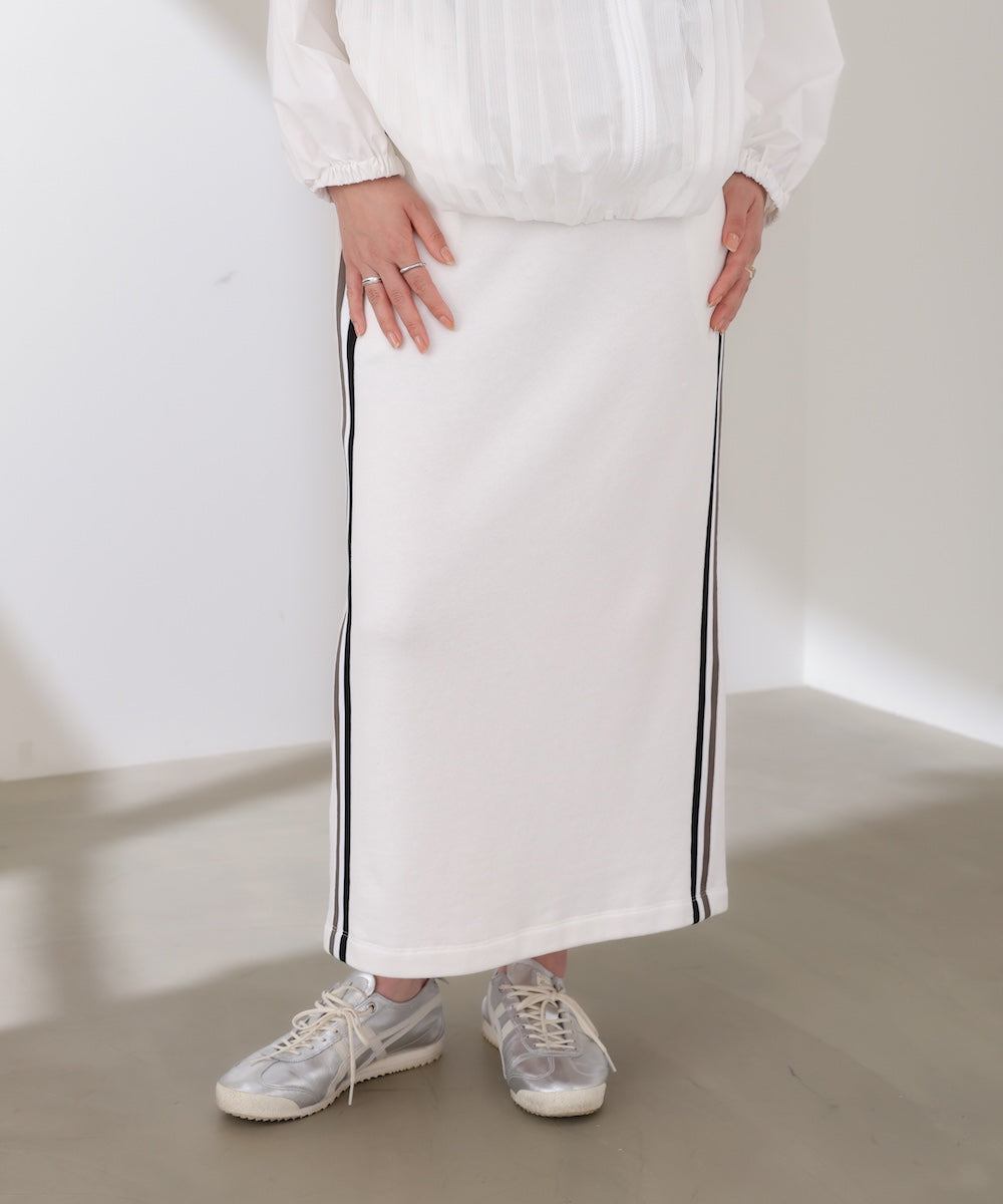 ストロングコットン裏毛サイドラインスカート