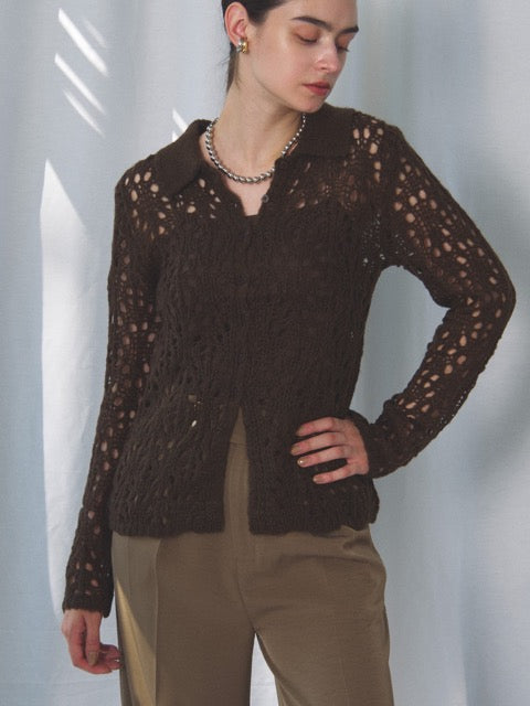 MOHAIR POLO KNIT CD(モヘアポロニットカーデ)