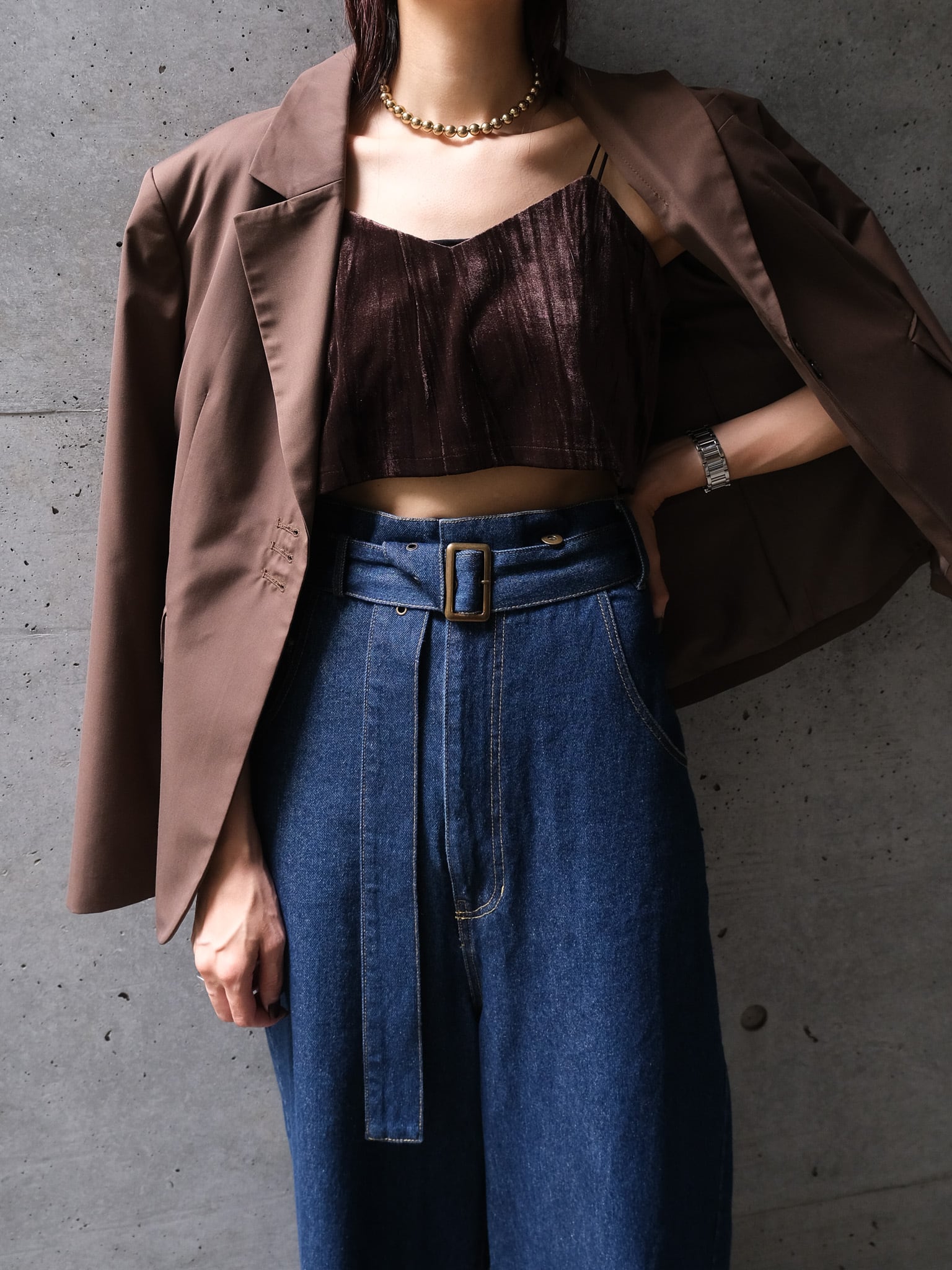 VELVET BUSTIER SET TOPS
